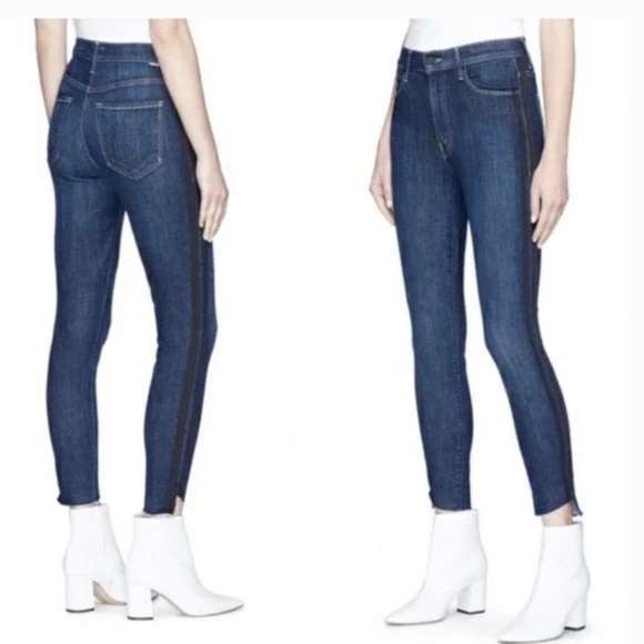 MOTHER Denim - MOTHER Stunner Zip Ankle Step Fray Jeans SWEEPING RACER SIZE 24